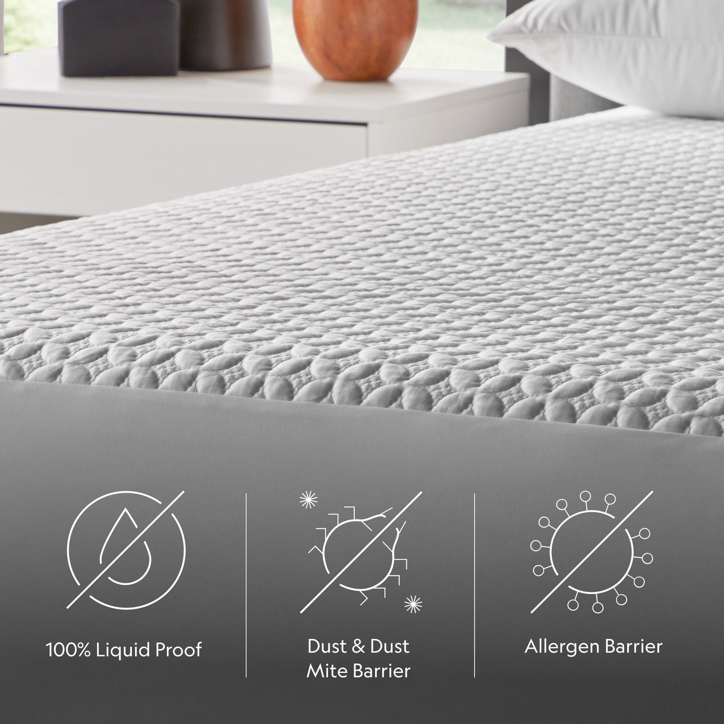 Five Sided + HyperChill Mattress Protector - lifestyle view