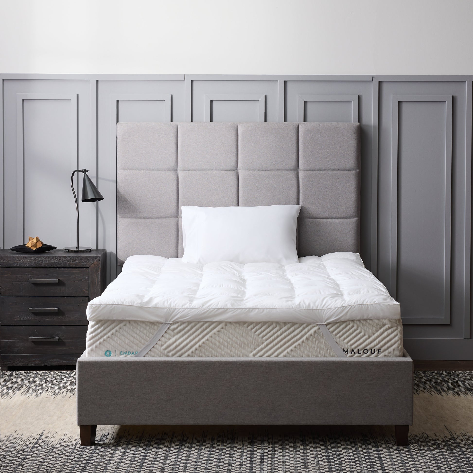 Down Alternative Mattress Topper - front view