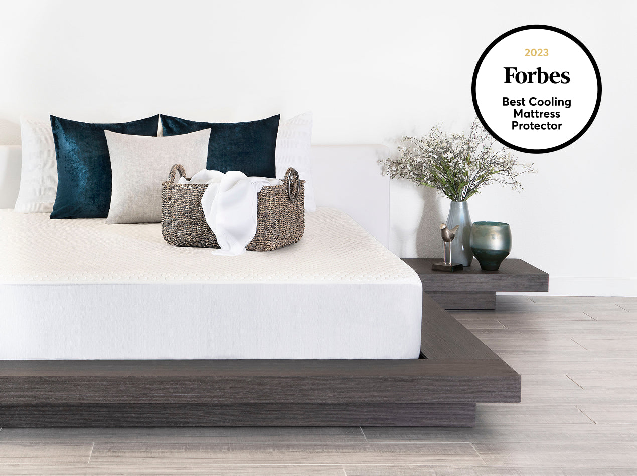 Luxury Cooling Mattress Protector - front view
