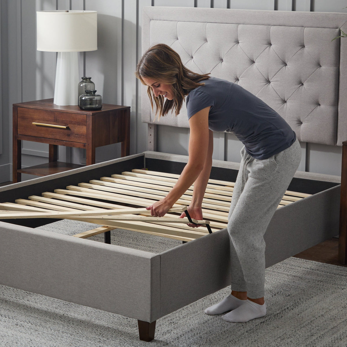 Eastman Platform Bed Frame - side view