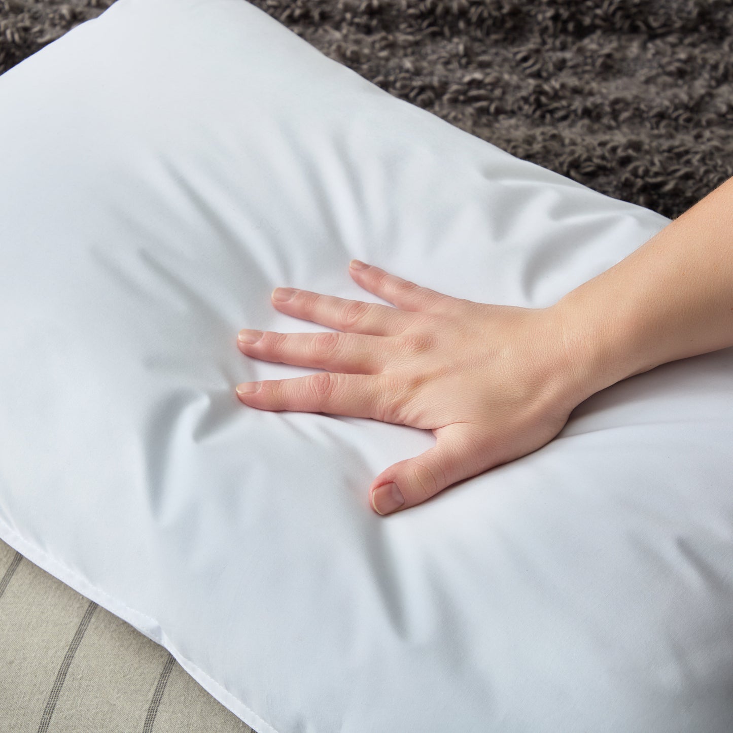 Gelled Microfiber Pillow - side view