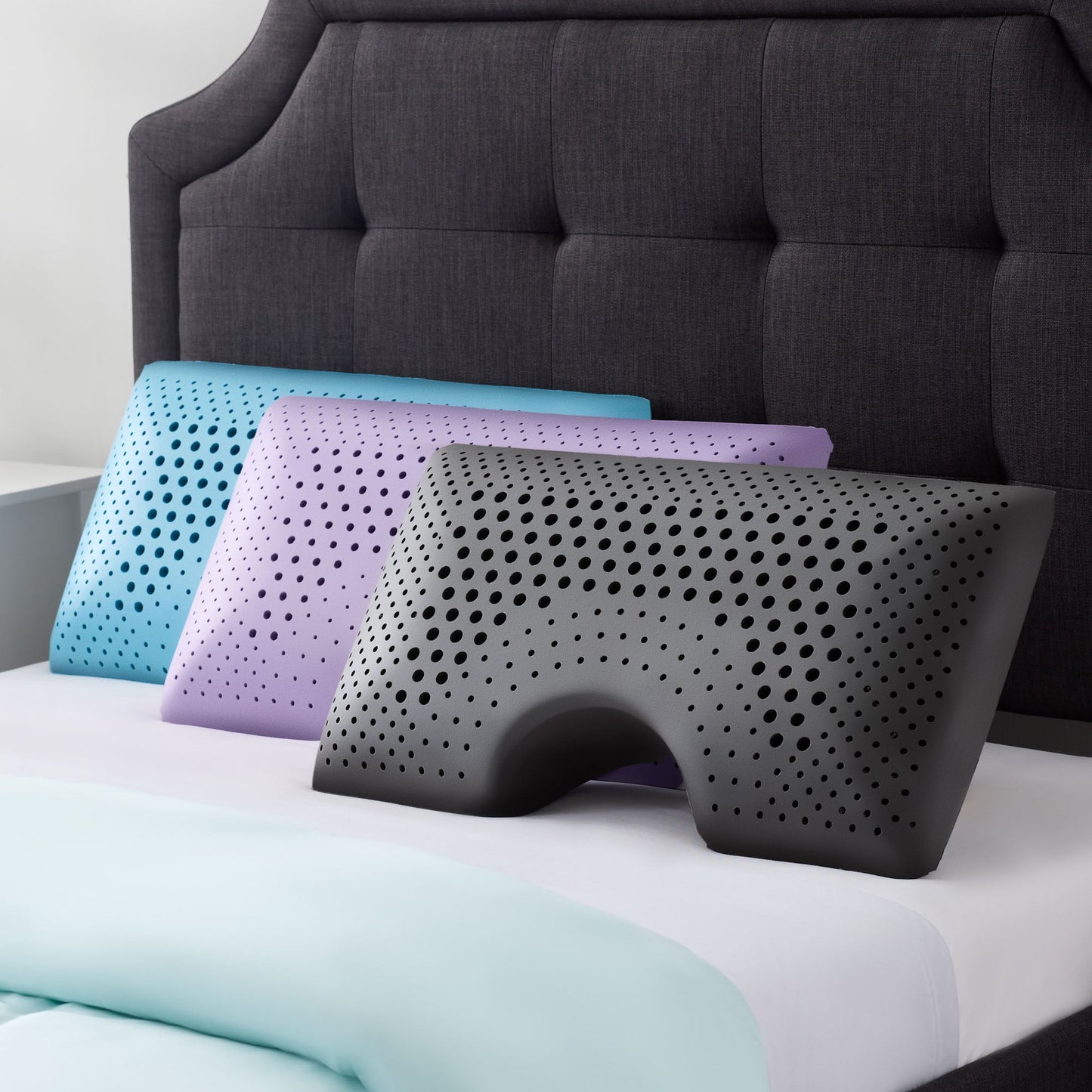 Shoulder Zoned Dough Pillow - angle view