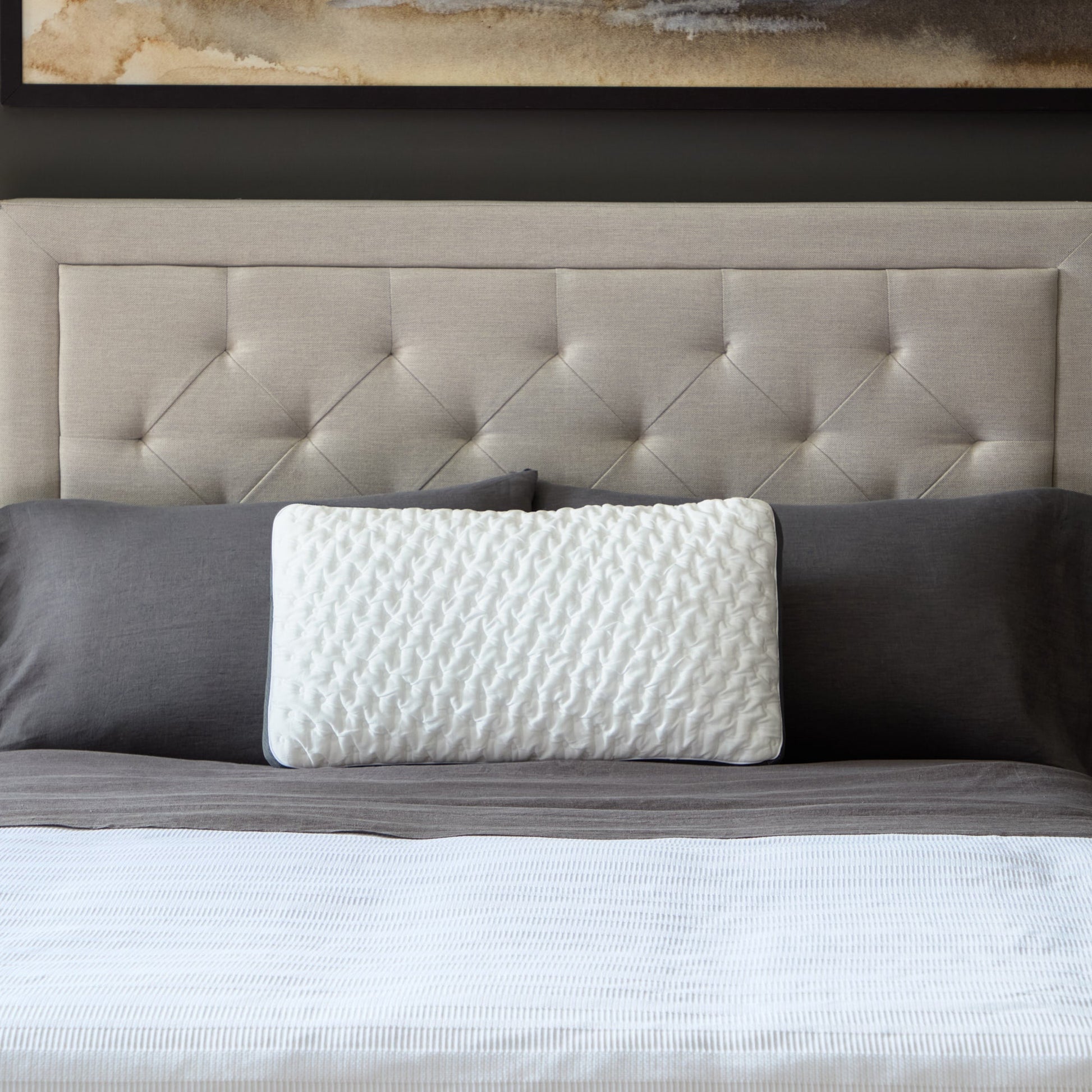 Quilted Convolution Pillow - angle view